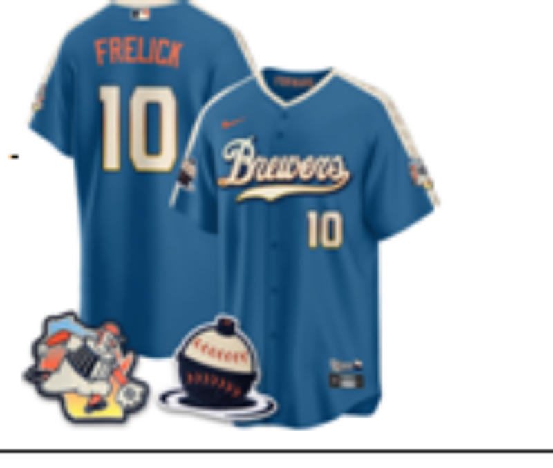 Women Milwaukee Brewers #10 Frelick blue Nike 2026 World Series jersey 102102